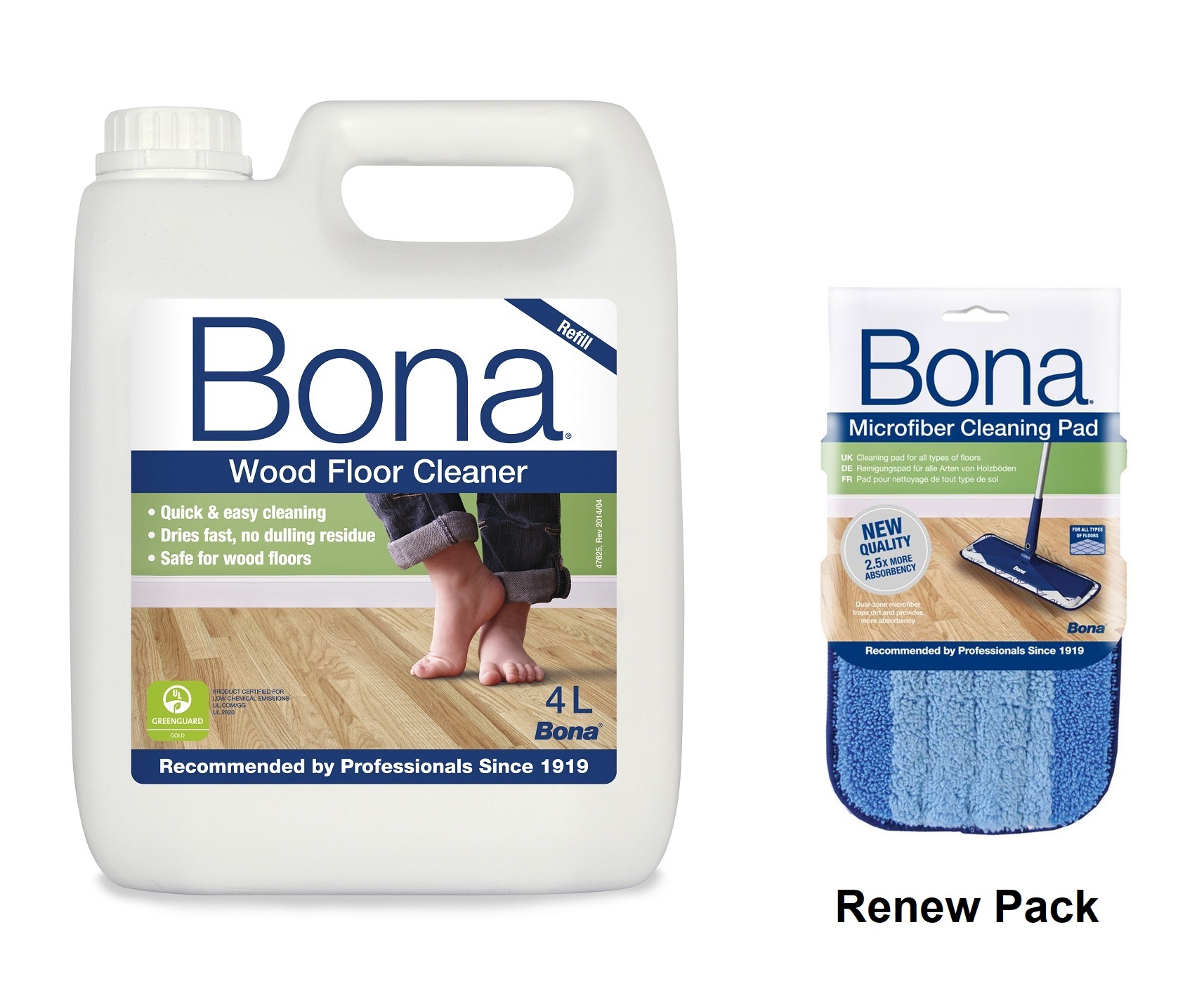 Bona Wood Floor Spray Mop Renew Pack Cleaning